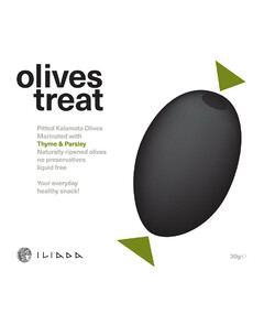 olives treat Pitted Kalamata Olives Marinated with Thyme & Parsley Naturally ripened olives no preservatives liquid free Your everyday healthy snack! ILIADA