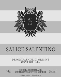 S SALICE SALENTINO DENOMINAZIONE DI ORIGINE CONTROLLATA