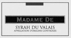 MADAME DE SYRAH DU VALAIS APPELLATION D'ORIGINE CONTRÔLÉE