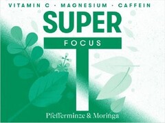 VITAMIN C MAGNESIUM CAFFEIN SUPER T FOCUS Pfefferminze & Moringa