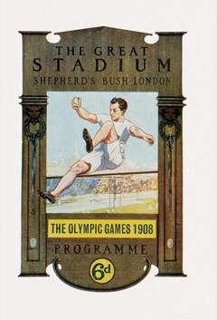 THE GREAT STADIUM SHEPHERD'S BUSH LONDON THE OLYMPIC GAMES 1908 PROGRAMME 6d