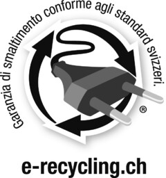 Garanzia di smaltimento conforme agli standard svizzeri. e-recycling.ch