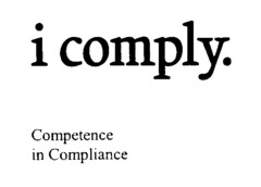 i comply. Competence in Compliance