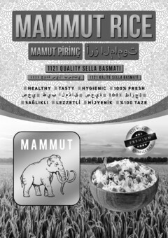 MAMMUT RICE MAMUT PIRINÇ 1121 QUALITY SELLA BASMATI 1121 KALITE SELLA BASMATI HEALTHY TASTY HYGIENIC 100% FRESH LEZZETLI HIJYENIK %100 TAZE