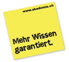 Mehr Wissen garantiert. www.akademie.ch