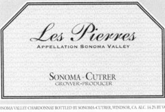 Les Pierres APPELLATION SONOMA VALLEY SONOMA-CUTRER GROWER PRODUCER