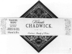 Viñedo CHADWICK. CHILE Errázuriz Family of Wines 2000 VALLE DEL MAIPO VIN ROUGE RED WINE PRODUIT DU CHILI PRODUCT OF CHILE