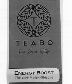 T TEABO One Source: Nature ENERGY BOOST Thé vert-Maté-Hibiscus