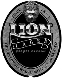 LION LAGER THE CEYLON BREWERY LIMITED, NUWARA ELIYA SINCE 1881