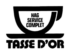 HAG SERVICE COMPLET TASSE D'OR