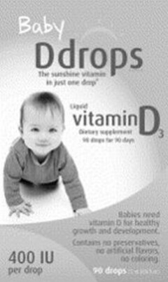 Baby Ddrops vitaminD3 400 IU