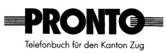 PRONTO Telefonbuch für den Kanton Zug