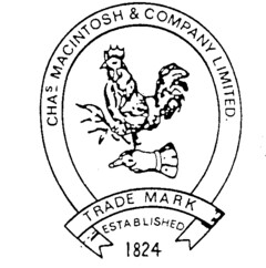 CHAS MACINTOSH & COMPANY LIMITED. TRADE MARK ESTABLISHED 1824