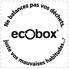 ecobox Ne balancez pas vos déchets, juste vos mauvaises habitudes...((fig.))