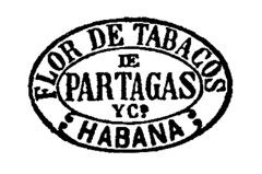 FLOR DE TABACOS IE PARTAGAS YC HABANA