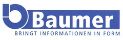 Baumer BRINGT INFORMATIONEN IN FORM
