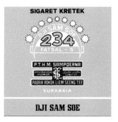 SIGARET KRETEK 234 P.T.H.M. SAMPOERNA