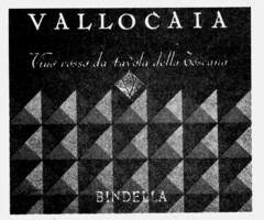 VALLOCAIA Vino rossa da tavola della Toscana BINDELLA