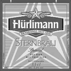 Hürlimann STERNBRÄU Spezial DAS BIER MIT TRADITION