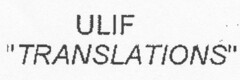 ULIF " TRANSLATIONS "