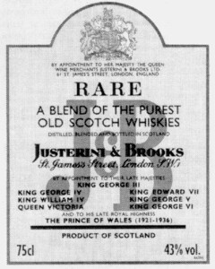 J&B JUSTERINI & BROOKS RARE