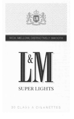L&M SUPER LIGHTS 20 CLASS A CIGARETTES