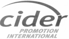 cider PROMOTION INTERNATIONAL
