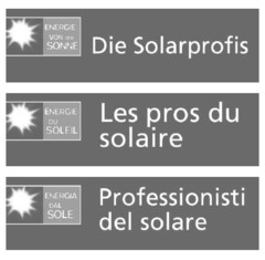 ENERGIE VON DER SONNE Die Solarprofis ÉNERGIE DU SOLEIL Les pros du solarie ENERGIA DAL SOLE Professionisti del solare