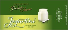 HAUSGEMACHT Praliné Scherrer Jogurtini ERFRISCHEND LEICHT LIMETTE WALDBEEREN EXOTIC www.praline-scherrer.ch