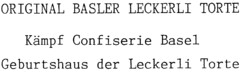 ORIGINAL BASLER LECKERLI TORTE Kämpf Confiserie Basel Geburtshaus der Läckerlitorte