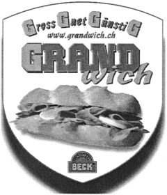 Gross Guet GünstiG www.grandwich.ch GRANDwich VON IHREM BECK