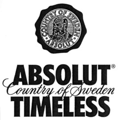 COUNTRY OF SWEDEN ABSOLUT Country of Sweden TIMELESS