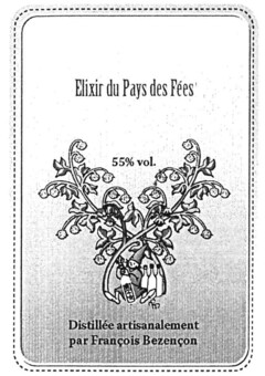 Elixir du Pays des Fées 55% vol. Distillée artisanalement par François Bezençon