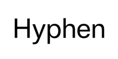 Hyphen