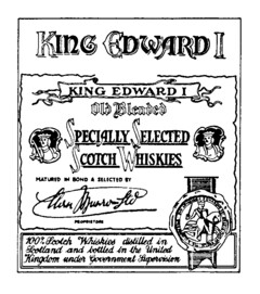 KING EDWARD 1 Old Blended Specially Selected Scotch Whiskies