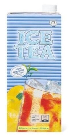 ICE TEA UTZ firsch aufgebrüht Zitrone citron limone