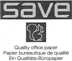 save Quality office paper Papier bureautique de qualité Ein Qualitäts-Büropapier