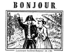 BONJOUR Lieutenant baillival Bonjour 1781