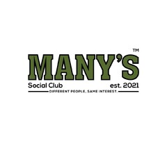 MANY'S Social Club est. 2021 DIFFERENT PEOPLE, SAME INTEREST.