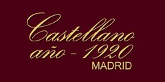 Castellano año - 1920 MADRID