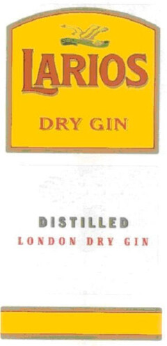 LARIOS DRY GIN DISTILLED LONDON DRY GIN