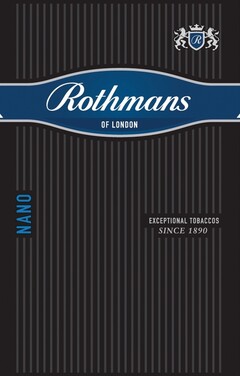 Rothmans OF LONDON NANO EXCEPTIONAL TOBACCOS SINCE 1890