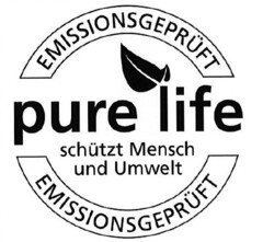 EMISSIONSGEPRÜFT pure life schützt Mensch und Umwelt