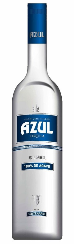 AZUL GRAN CENTENARIO AZUL TEQUILA SILVER 100% DE AGAVE GRAN CENTENARIO