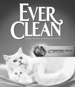 EVER CLEAN SUPER PREMIUM CLUMPING CAT LITTER LITTERFREE PAWS IDEAL FOR KITTENS & CATS