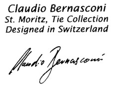 Claudio Bernasconi St. Moritz Tie Collection Switzerland Claudio Bernasconi