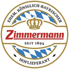 EHEM. KÖNIGLICH-BAYRISCHER Zimmermann SEIT 1894 HOFLIEFERANT