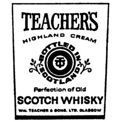 TEACHER'S HIGHLAND CREAM Perfection of Old SCOTCH WHISKY