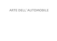 ARTE DELL'AUTOMOBILE