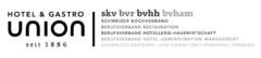 HOTEL & GASTRO union seit 1886 skv bvr bvhh bvham SCHWEIZER KOCHVEBAND BERUFSVERBAND RESTAURATION BERUFSVERBAND HOTELLERIE-HAUSWIRTSCHAFT BERUFSVERBAND HOTEL ADMINISTRATION MANAGEMENT SCHWEIZER BÄCKEREI- UND KONDITOREI-PERSONAL-VERBAND